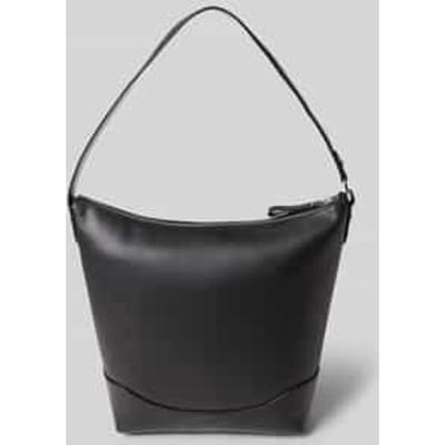 Leren handtas met siernaad