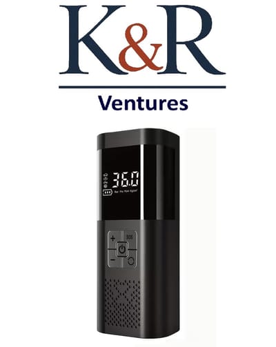 K&R Ventures® Elektrische Fietspomp – Draagbare Luchtcompressor met LED & Digitaal Display – USB Oplaadbare Bandenpomp voor Fiets, Scooter, Auto & Ballen – Compact & Krachtig