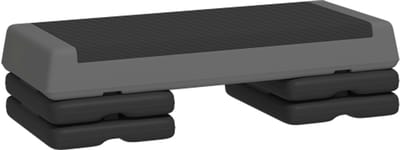 Aerobics Stepper - 10,5/15,5/20,5 cm Hoogteverstelbaar Stepbord - Antislip - Voor Thuis, Sportschool, Kantoor - Kunststof - Grijs - Tot 250 kg