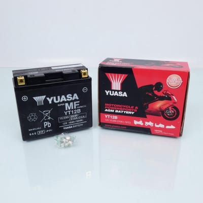 Batterie SLA Yuasa pour Moto Yamaha 650 Xvs S Dragstar 1997 à 2006 YT12B / YT12B-BS / 12V 10.5Ah Neuf