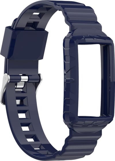 Siliconen bandje - geschikt voor Fitbit Charge 3 / Charge 4 - donkerblauw
