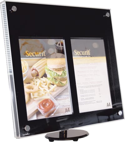 Securit®-informatiedisplay van acryl met witte LED-verlichting