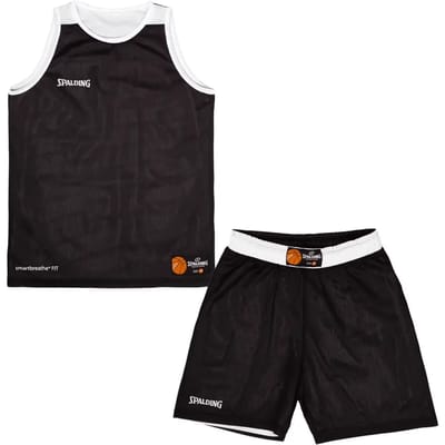 Spalding Double Face Reversible Basketbalset Kinderen - Wit / Zwart | Maat: 128