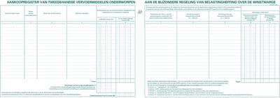 Exacompta Speciale registers Garagisten - Tweedehandsvoertuigen binnenland & export - vergelijkingsregisters achteraan - Nederlandstalig - 80 blad - - 5095X