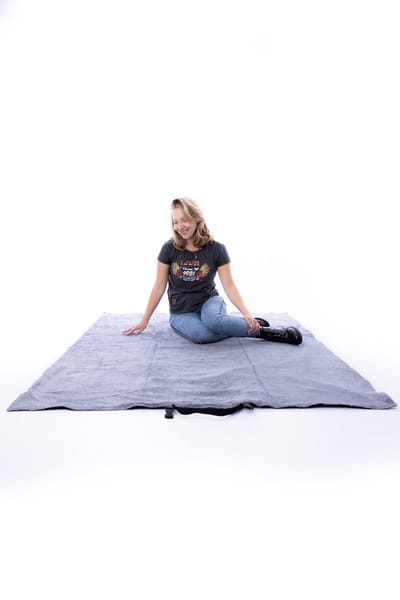 Belieff - Picknick Blanket - Picknick deken - Picnic kleed - Picnic deken - 175 x 140- waterdicht - badstof voering - zwart/grijs