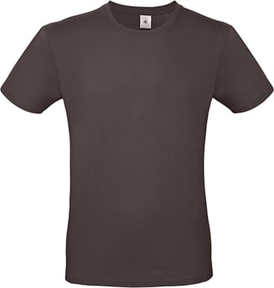 2-Pack herenshirt '150' met ronde hals B&C Collectie Bear Brown maat XS