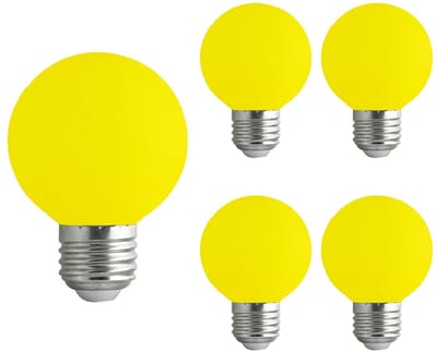 VITO LED Lamp G45 E27 - 3W (vervangt 20W) - 180lm - Geel Licht - 180-240V - Flikkervrij - Energiezuinig - 5 stuks