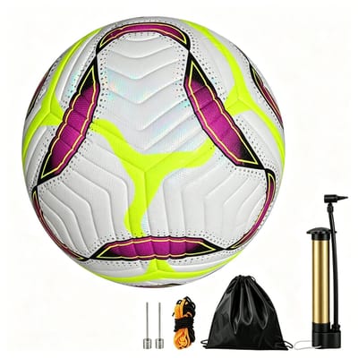 VHV - Voetbal - Witte PU Trainingsbal - Speelbal voor Kinderen, Tuin en Recreatief Voetbal