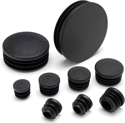 Lamellenstop Rond - Buisdoppen Eindkappen - Meubels Beschermen - Duurzaam Kunststof - Ø 30 mm 4 Stuks - Zwart