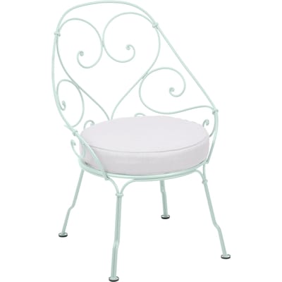 Fermob 1900 Fauteuil Cabriolet - A7 gletsjermunt - flanelgrijs