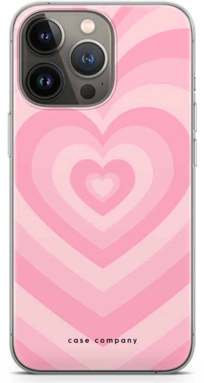 Case Company® - Hoesje geschikt voor iPhone 13 Pro hoesje - Hart Roos - Soft Cover Telefoonhoesje - Bescherming aan alle Kanten en Schermrand