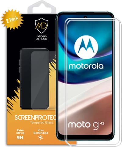 2-Pack MobyDefend Screenprotectors - Geschikt voor Motorola Moto G42 - Case-Friendly Screensaver - Gehard Glas