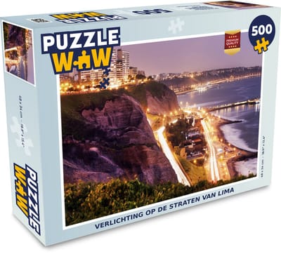 Puzzel Verlichting op de straten van Lima - Legpuzzel - Puzzel 500 stukjes