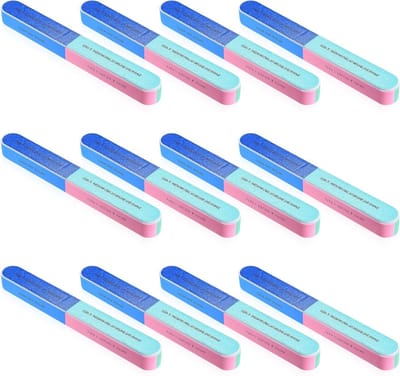 12 Kleurige Nagelvijlen - 12 Stuks voor Natuurlijke en Gel Nagels, Perfect voor Manicure en Nagelverzorging
