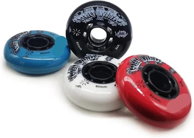 Inline Skate Wielen - Reservewielen Skeelers - Skeeleren Buiten - Lichte Rolprestaties - 80 mm 84A - Rood