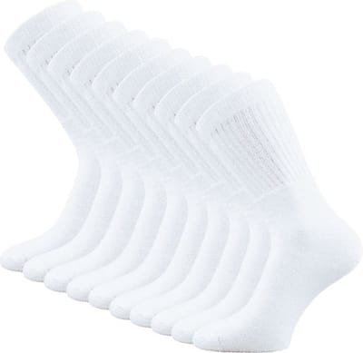 10 paar SQOTTON® Werk- en Sportsokken - Wit - Maat 35-38