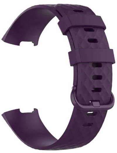 Go Go Gadget - Wafelband - Geschikt voor Fitbit Charge 3 & 4 - Maat S/M - Paars