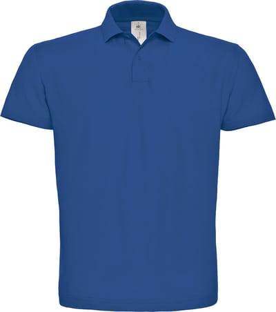Unisex Polo korte mouwen ID.001 Kobaltblauw merk B&C maat XL