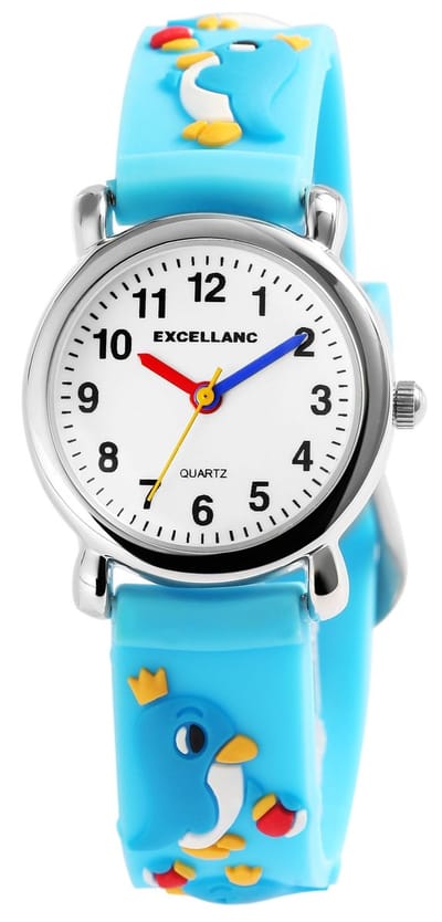 EXCELLANC Excellanc kinderhorloge zilverkleurig, Mineralglas