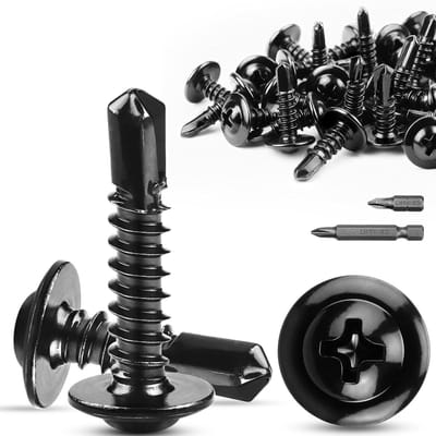 Zelftappende Schroeven M4.2 x 19 mm - RVS Schroeven voor Metaal, 60 Stuks met Schroevendraaier Bit voor Bevestiging en Montage