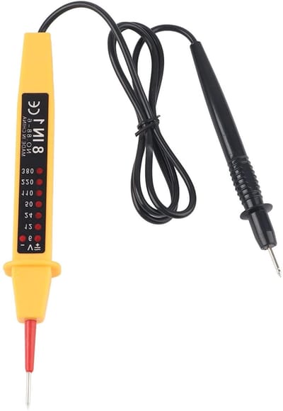 Yinhing 8 Inch Spanningstesterpen voor Auto-elektrische Diagnostiek 6-380V Multifunctionele LED-spanningsdetector met Indicatielampjes en Schroevendraaier