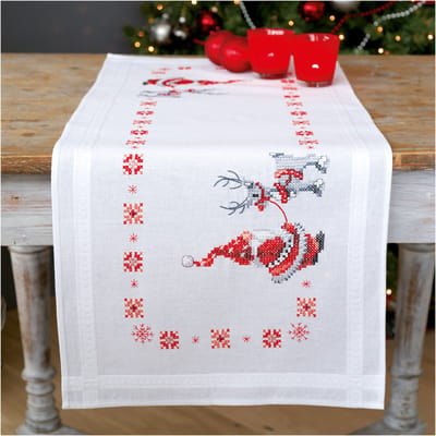 Vervaco - Loper kit - Kerst - Kerstkabouters - PN-0150617 - Borduren - Borduurpakket - Borduurpakket volwassenen - Borduurpakket kind