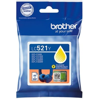 Brother LC521Y inktcartridge 1 stuk(s) Origineel Geel