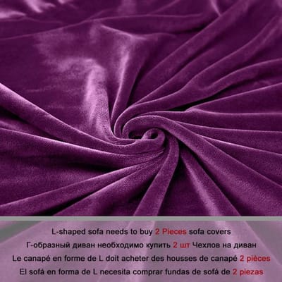 Housse de canapé en tissu velours, 1 pièce, housse de canapé sectionnelle élastique, étui de canapé en forme de L, étui de canapé en forme de L pour salon Part B-B 90-140cm