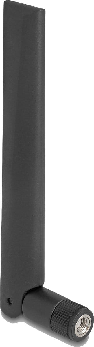 Delock WiFi 6E Antenna RP-SMA plug 3 dBi omnidirectional with tilt joint black