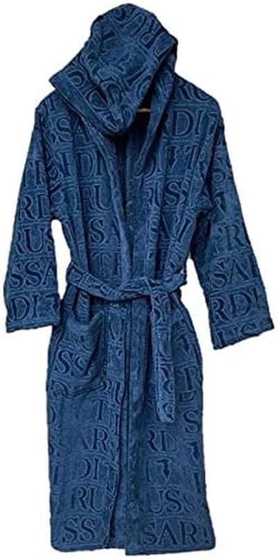 Unisex Badjas met Capuchon - Zachte Katoen Badstof - Blauw