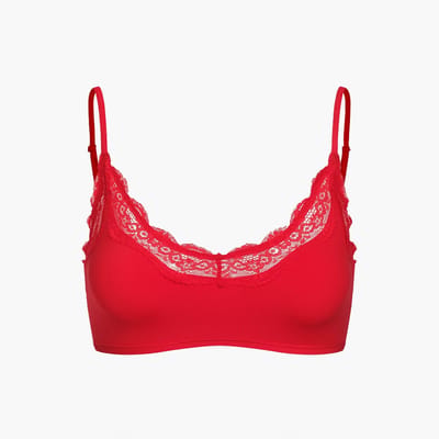cfab - Kanten bralette - Beige, maat S - BH Zonder Beugel Voorgevormd - Ondergoed - Naadlos