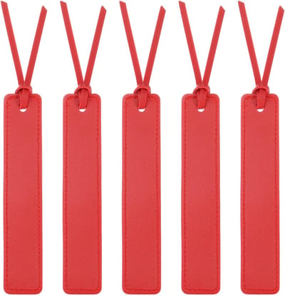 Boekenleggers, klassieke gewatteerde bladwijzers met leren touw, bladwijzer voor boekenliefhebbers, lezers, schrijvers, accessoires voor mannen en vrouwen, leraren, rood