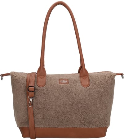 Charm London Buckingham Teddy Schoudertas - Shopper - Crossbody - Taupe