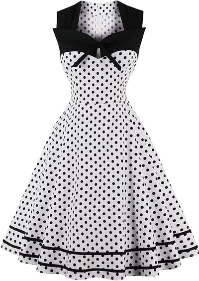 Dames Jurk 50's Stijl A-lijn Katoen Knielengte Feestelijk Elegante Vintage Zomerjurk voor Cocktail en Bruiloft
