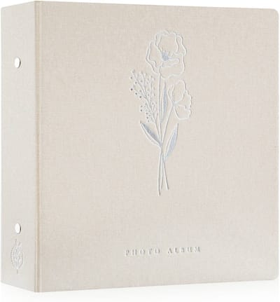 Dailygoods- Fotoalbum 600 Foto's - Insteekalbum - Linnen Omslag - Waterdicht - Zuurvrij - Luxe Zilveren Print - Fotoboek