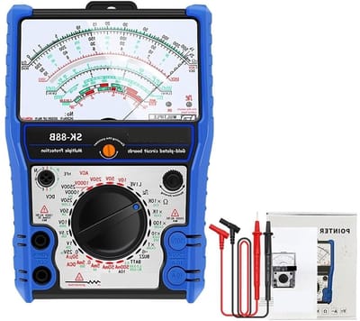 Analoge Multimeter - Spanningsmeter Tester - Elektra Metingen - Groot LCD Scherm - 2500V - Grijs
