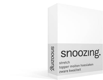 Snoozing - Stretch - Topper - Molton - Hoeslaken - Lits-jumeaux - 180x200 cm of 160x210/220 cm - Wit