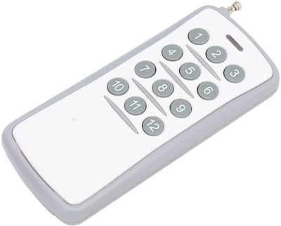 Dailygoody - Draadloze Afstandsbediening - 433 MHz - 12 Knoppen - DC12V - Afstandsbediening Zender Ontvanger - Geschikt voor Huis en Tuin - Compact en...
