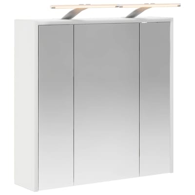 vidaXL - Badkamerspiegelkast - Wit - 63,5 - x - 16 - x - 62,5 - cm - Bewerkt - hout