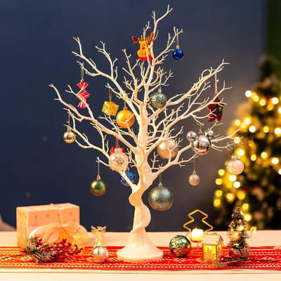 Witte Paasboom Takje Centerpieces voor Tafels - 80cm Tafelblad Decoratieve Boomtakken - Indoor Xmas Display Boom - Wensboom voor Paasei Bruiloft - Kerst Verjaardagsfeestje Decoratie