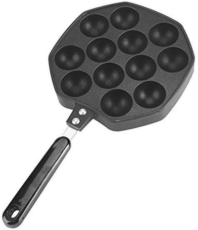Takoyaki Grill Pan 12 Gaten - Aluminium Antiaanbak Bakvorm voor Thuisgebruik