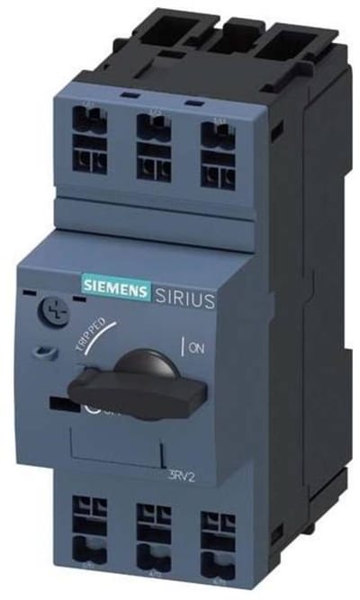 Siemens 3RV2011-1HA20 Vermogensschakelaar 1 stuk(s) Instelbereik (stroomsterkte): 5.5 - 8 A Schakelspanning (max.): 690 V/AC (l x b x h) 150 cm x...