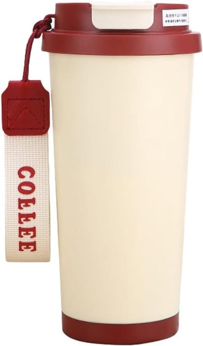Isolerende Reismok van 530ml met Lekvrije Deksel, Roestvrijstalen Herbruikbare Koffiemok voor Warme en Koude Dranken, Perfect voor onderweg