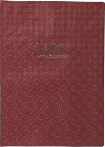 Oefenboek beschermer cover A4 - diamanteffect en labelhouder - bruine kleur