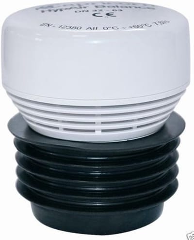 Ventilatieventiel voor sanitaire installaties DN 32 63 - Wit