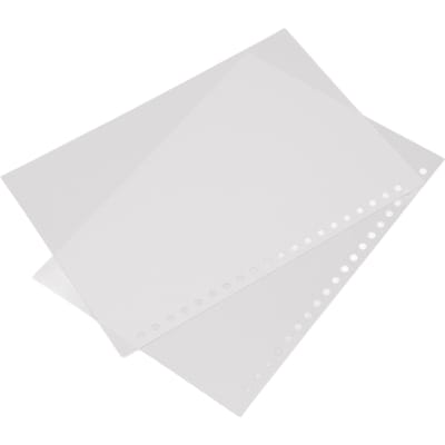 50 Pièces Protège-feuille Couverture de Reliure Papier Mat A5 20 Trous Plastique PP pour Présentation Bleu white