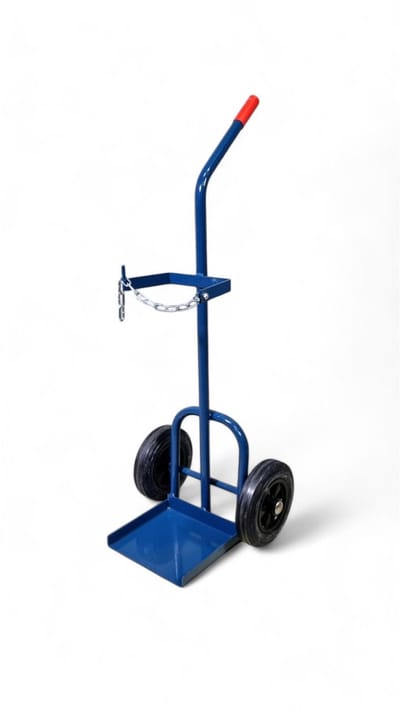 FRAMI gasflessenwagen voor 1x 30 / 40 / 50 liter fles op massief rubberen wielen