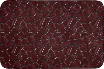 Badmat 90x60 cm - Antislip - Mozaïek - Tegel - Bordeauxrood - Badmatten voor badkamer - Badkamermat - Douchemat - Badkamer mat