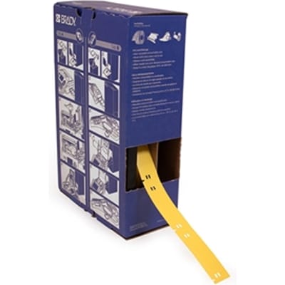 Brady BM-10x75-7643-YL polyurethaan tags geel | 10 mm x 75 mm (origineel)