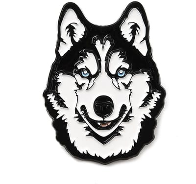 Pin hond huski, broche, kledingspeld